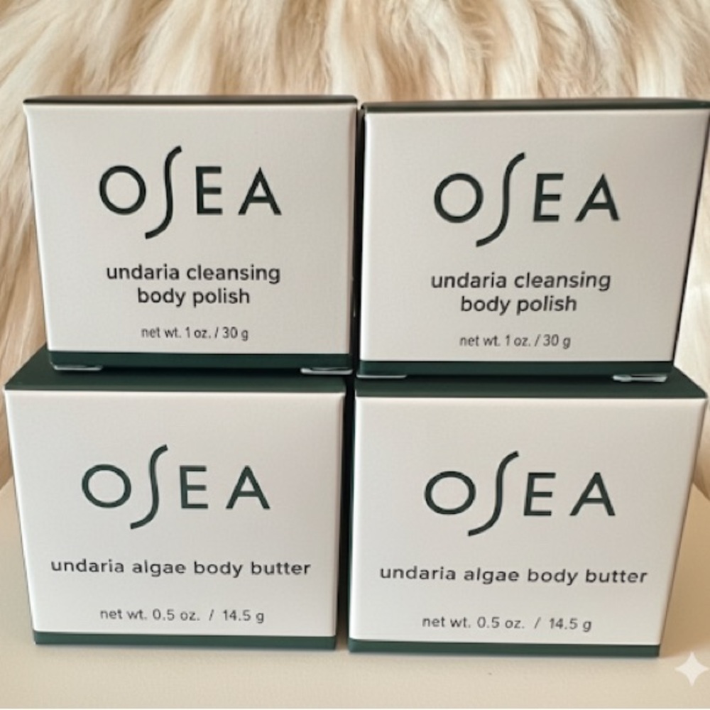 4 pc ÓSEA Undaria Cleansing Body Polish & Undaria Algea Body Butter